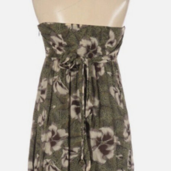 Anthropologie Edme & Esyllte Maxi Dress w Pockets Green Floral - Picture 2 of 4